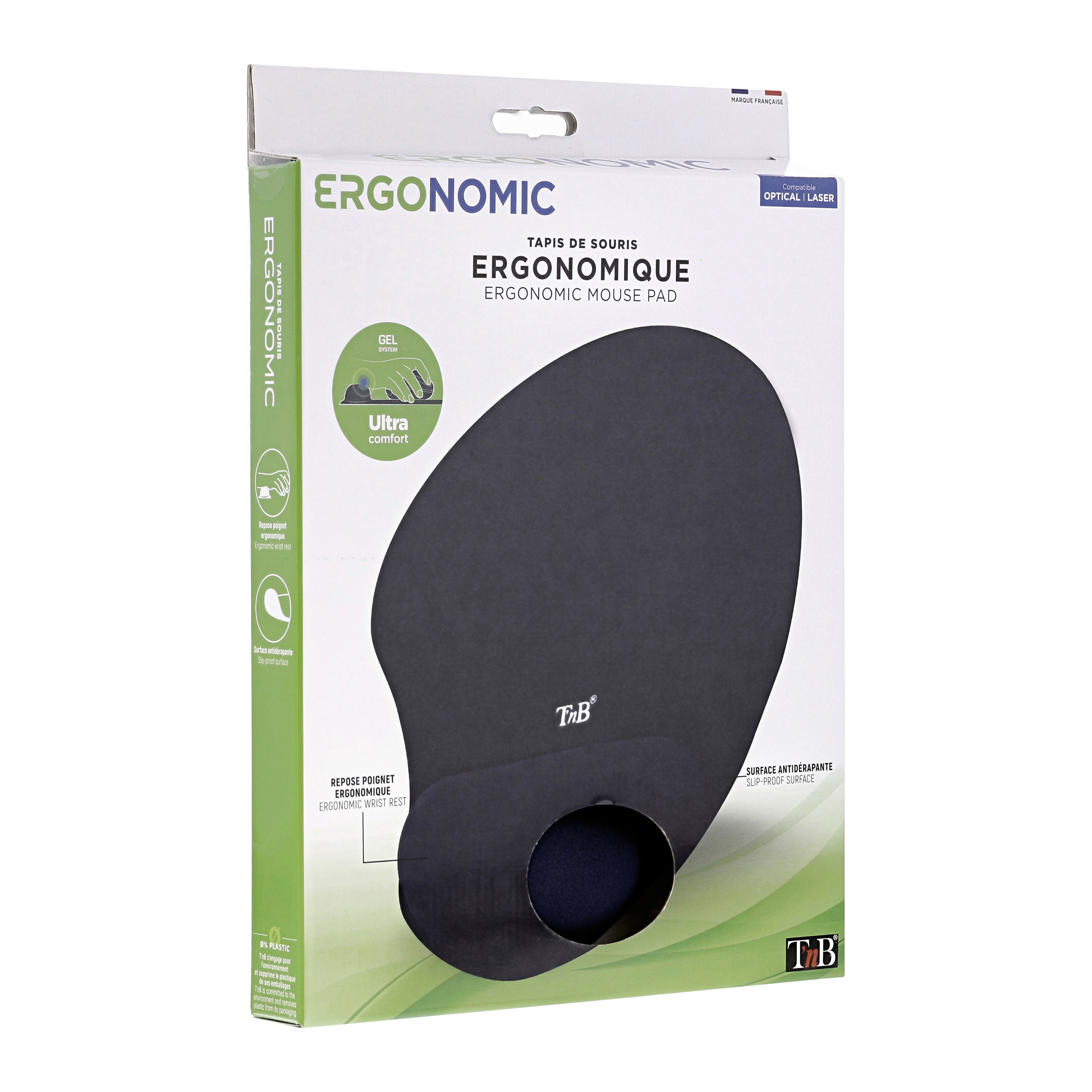 Tapis de souris ergonomique avec repose-poignet bleu3