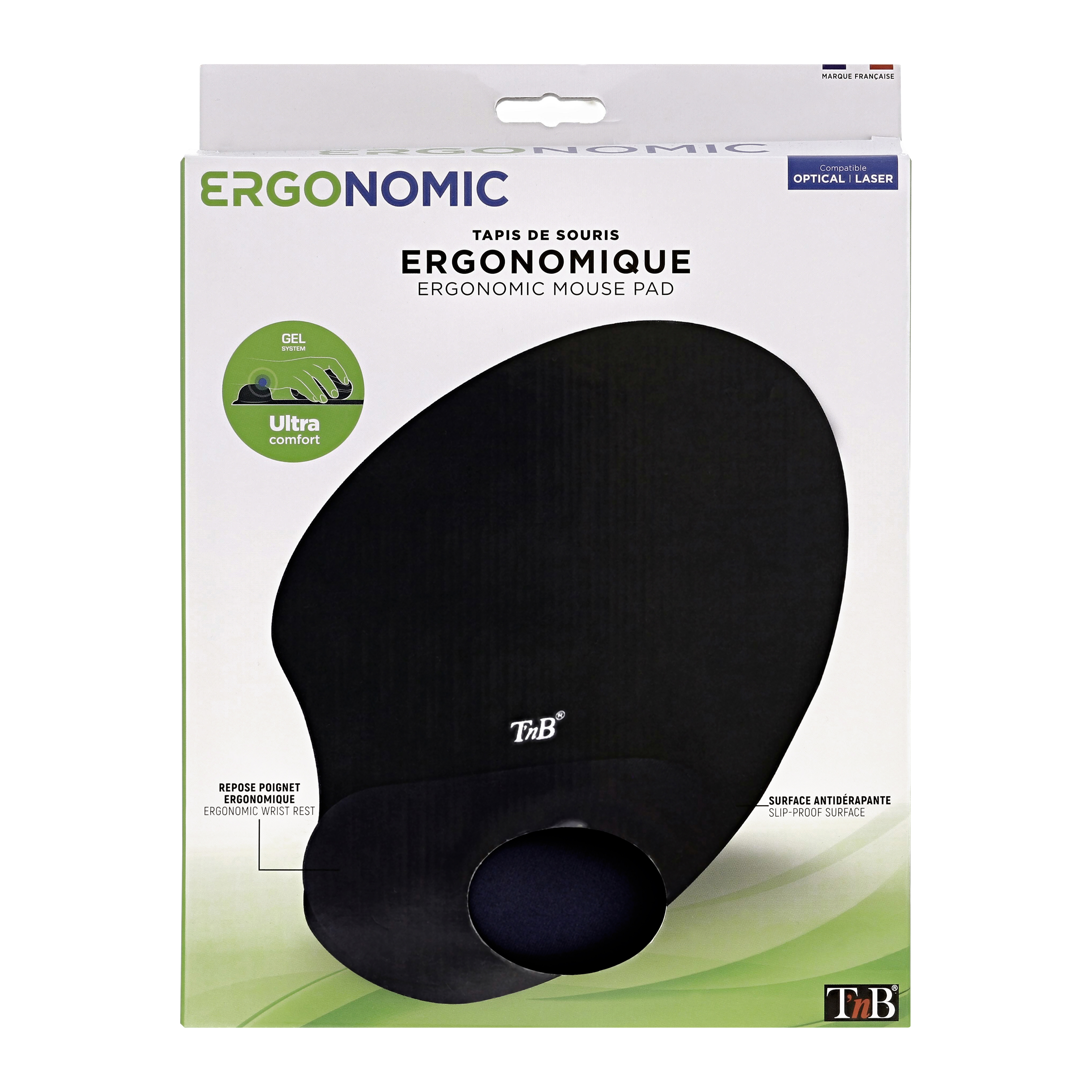 Tapis de souris ergonomique avec repose-poignet bleu4