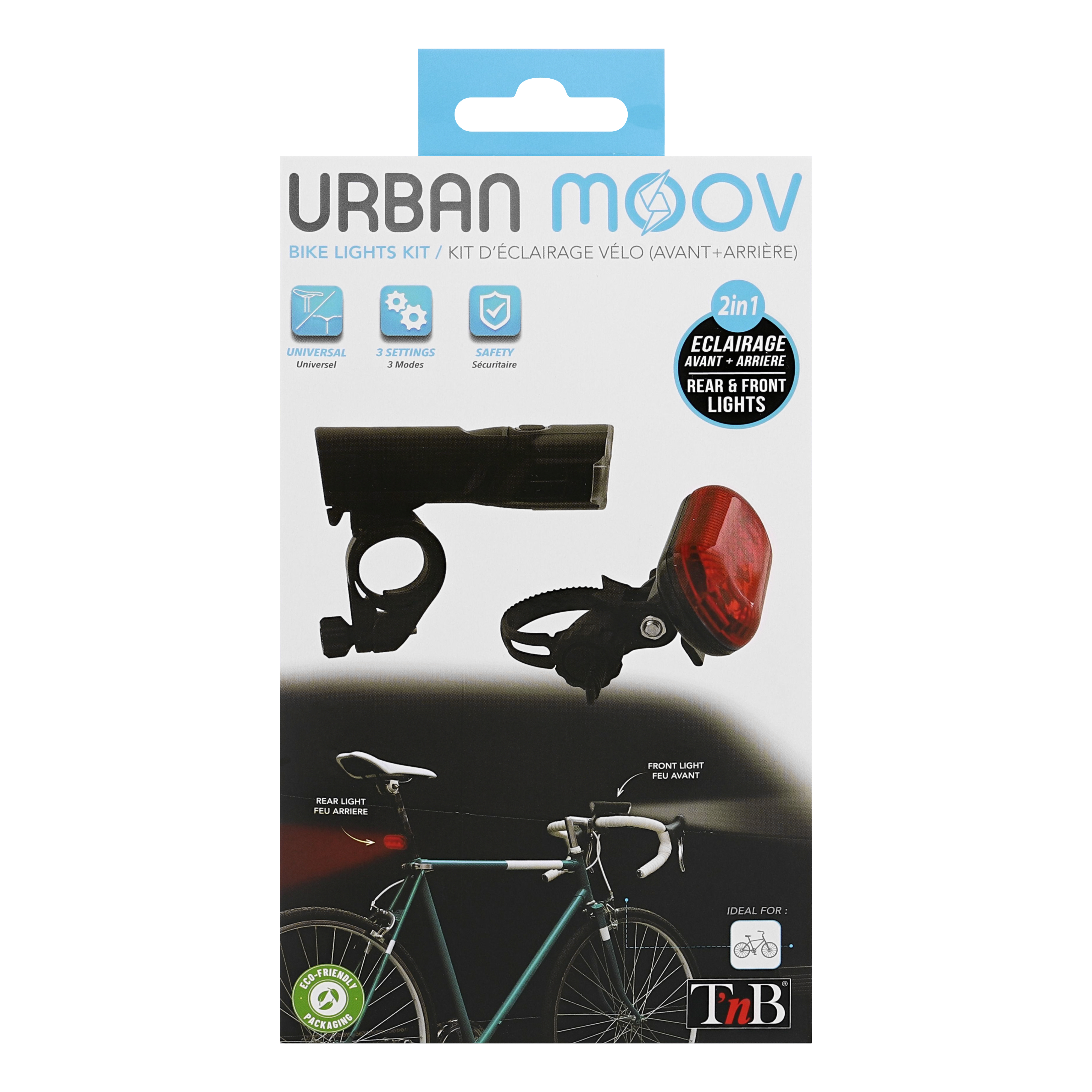 Front - rear LED bicycle light pack8