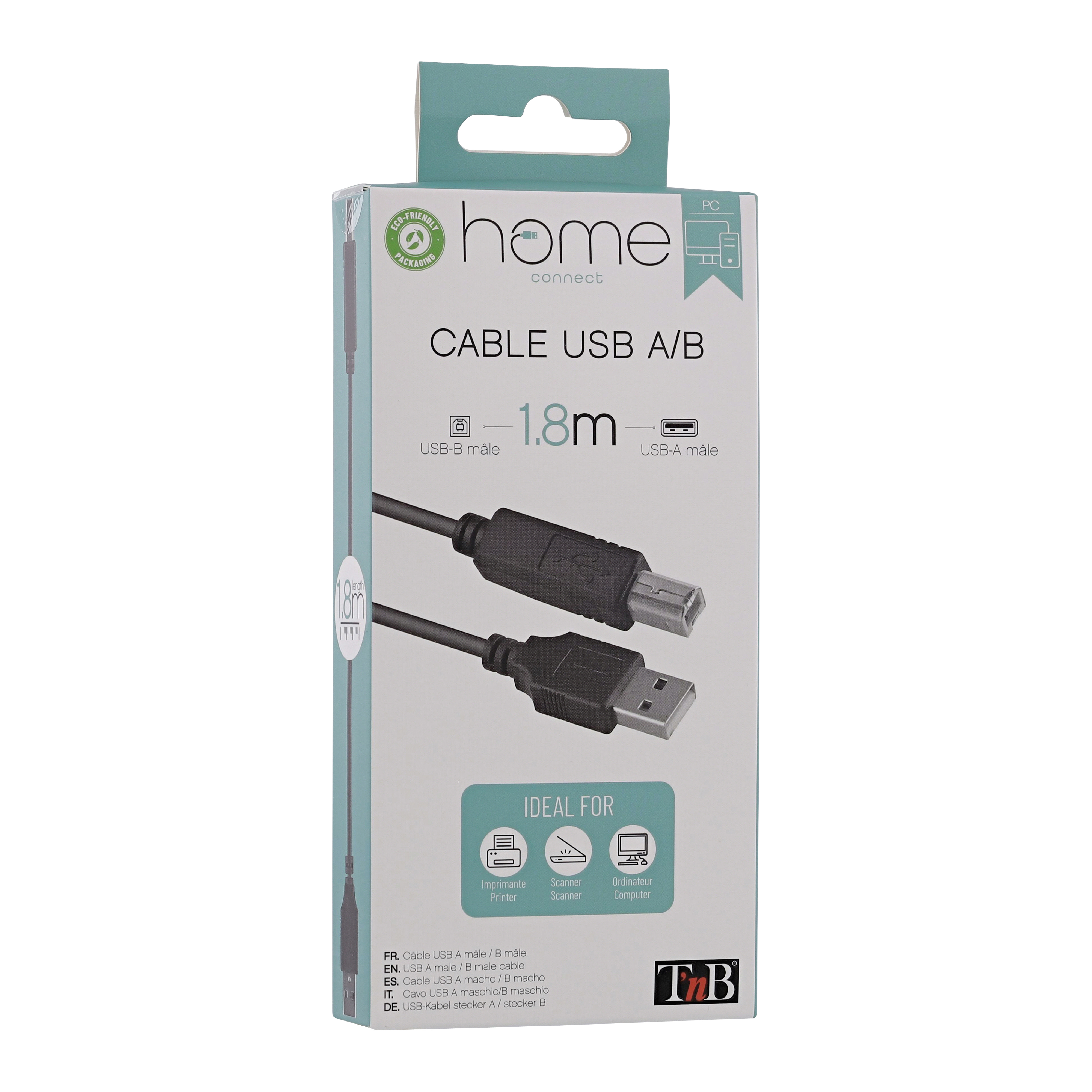 Câble USB A mâle / USB B mâle 1,8m4