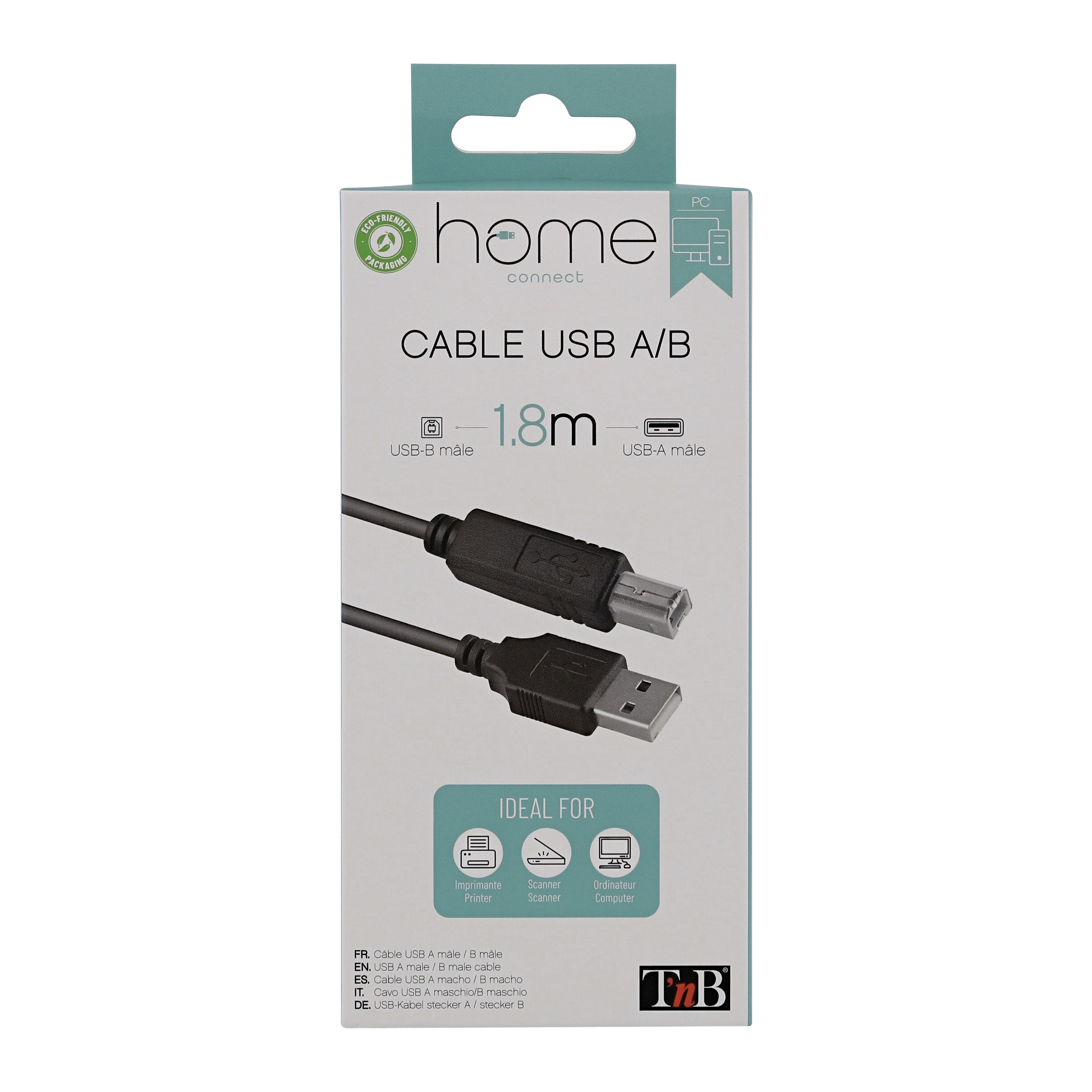 Câble USB A mâle / USB B mâle 1,8m5