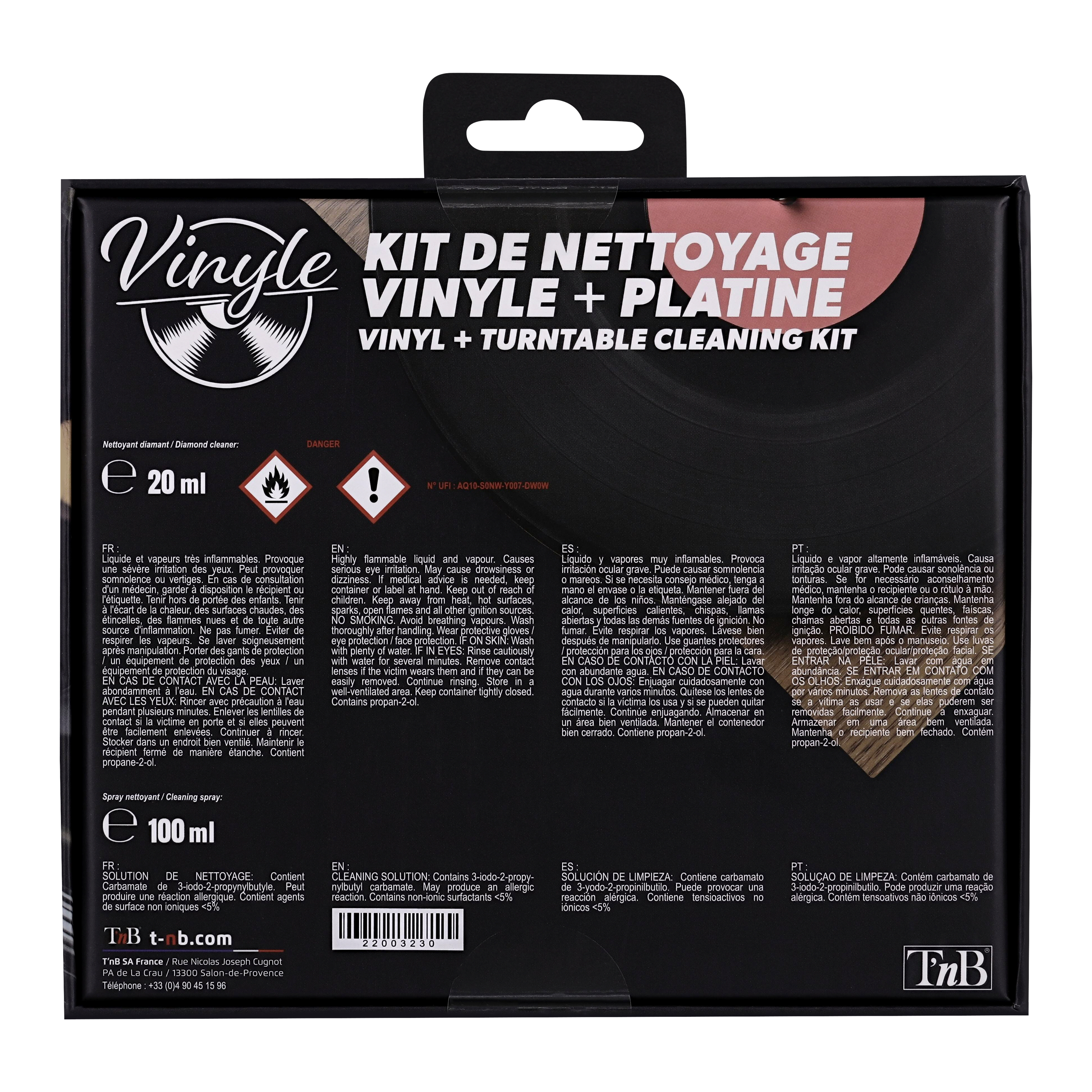 Kit de nettoyage 5 en 1 pour disques et platines vinyles10