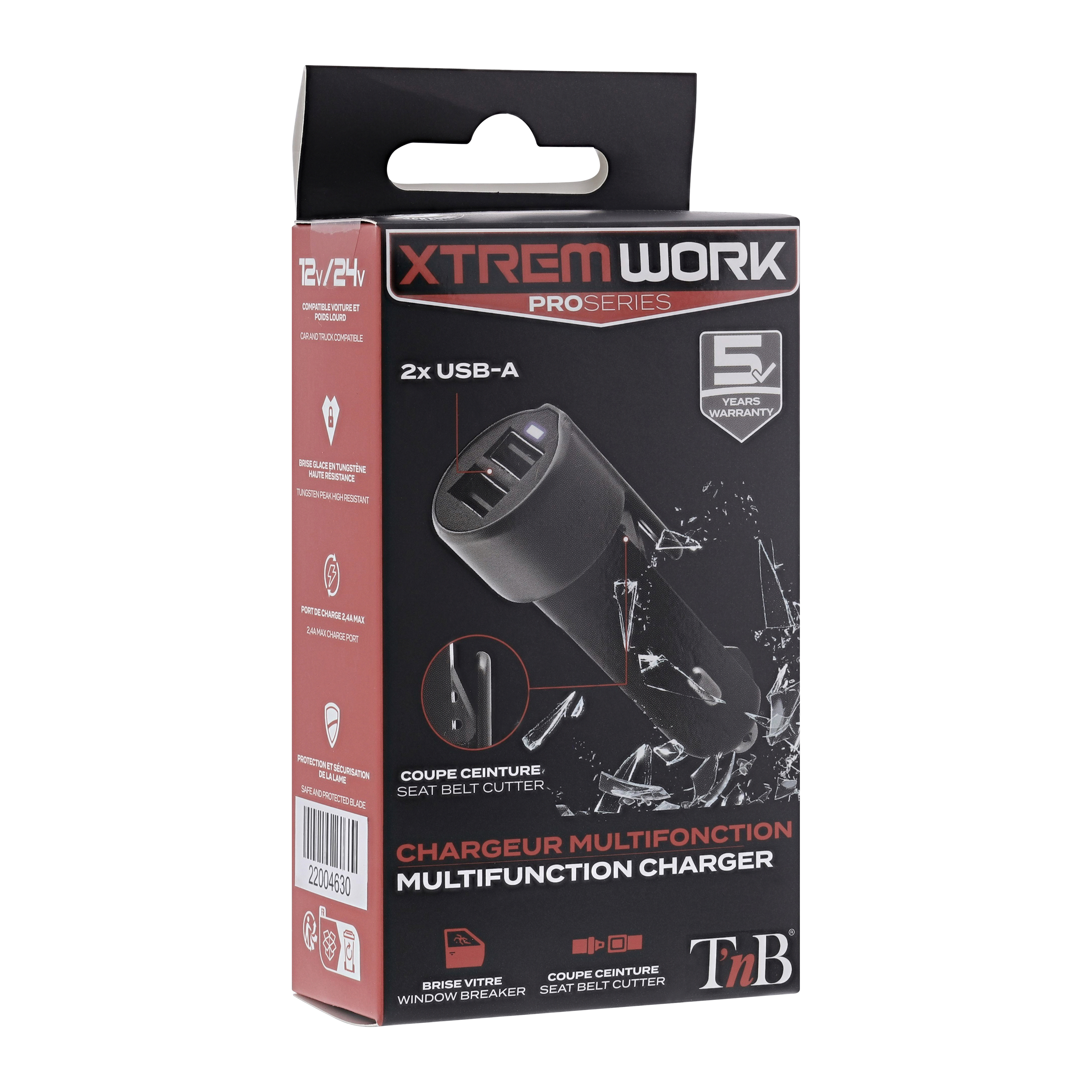 Chargeur allume-cigares 2XUSB-A 15W XTREMWORK multifonction6