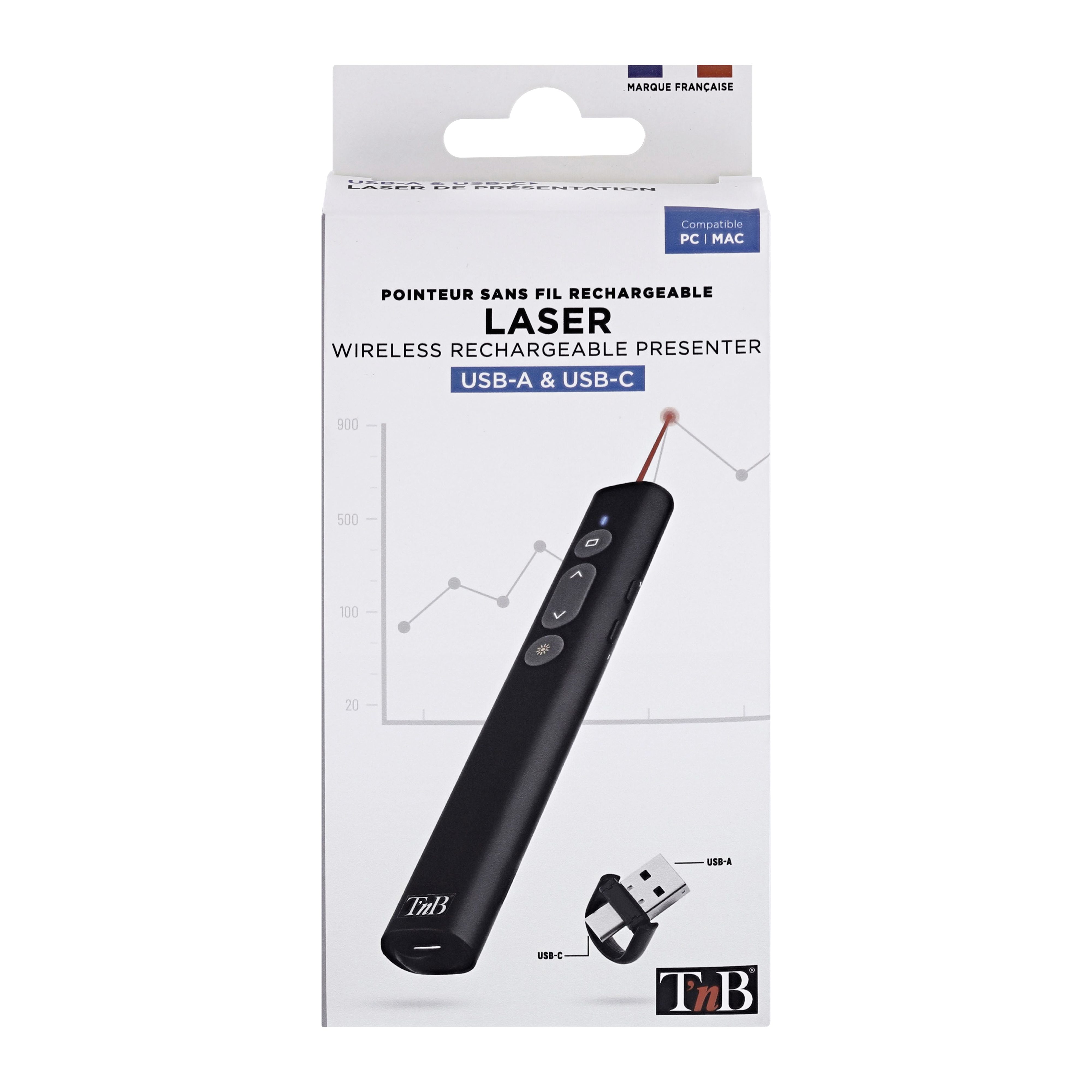 Laser de présentation rechargeable USB-A & USB-C - noir3