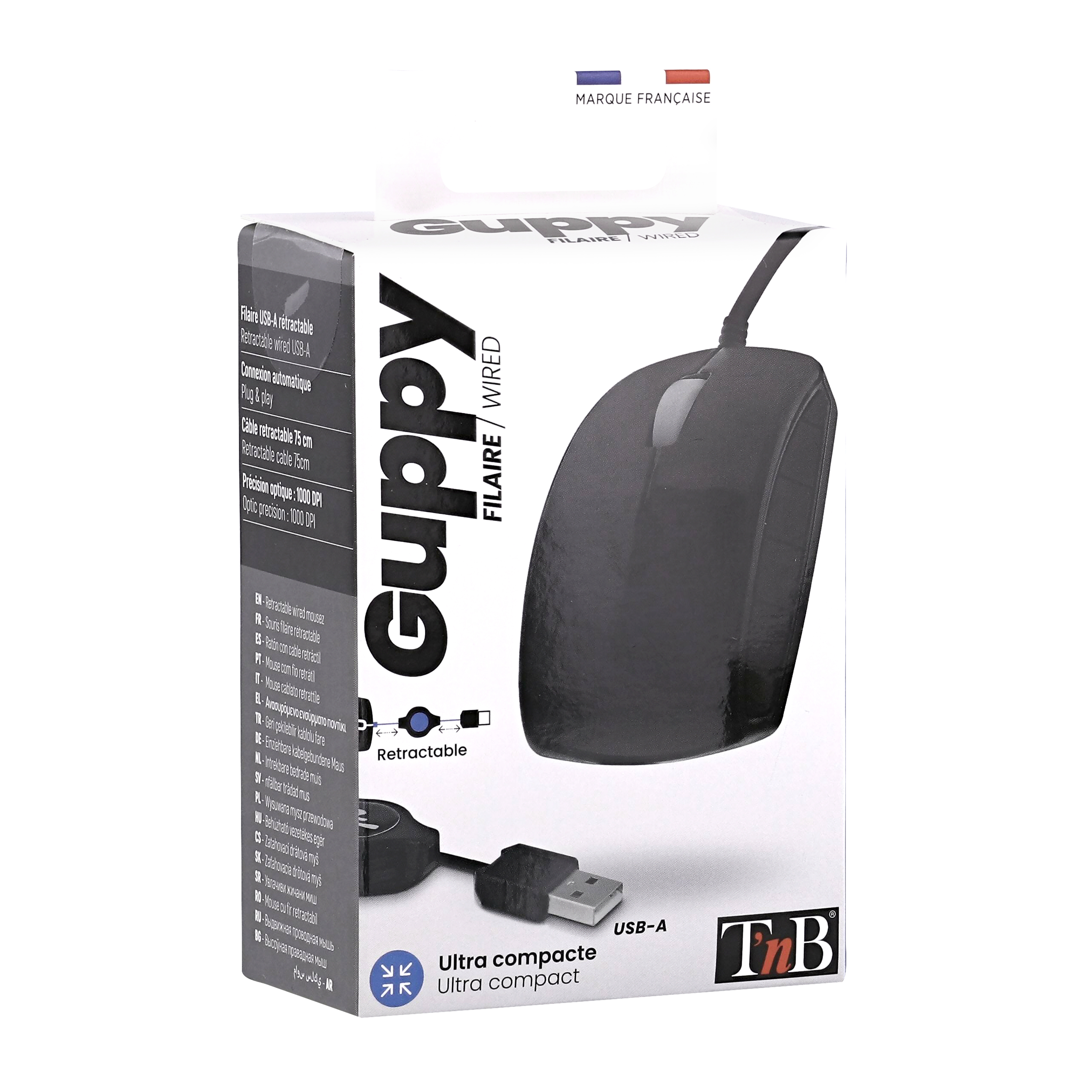 Souris filaire ultra compacte GUPPY noire6