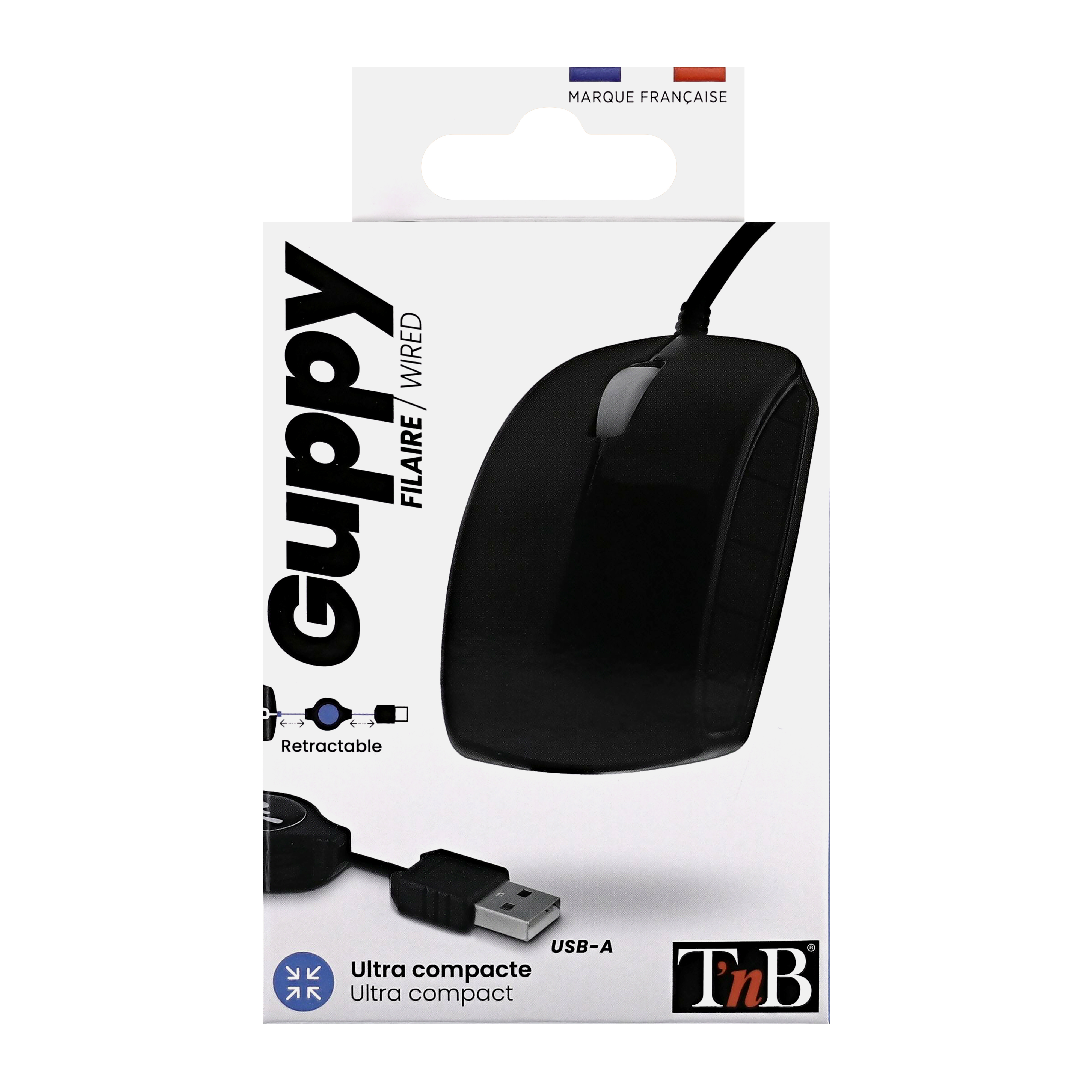 Souris filaire ultra compacte GUPPY noire7