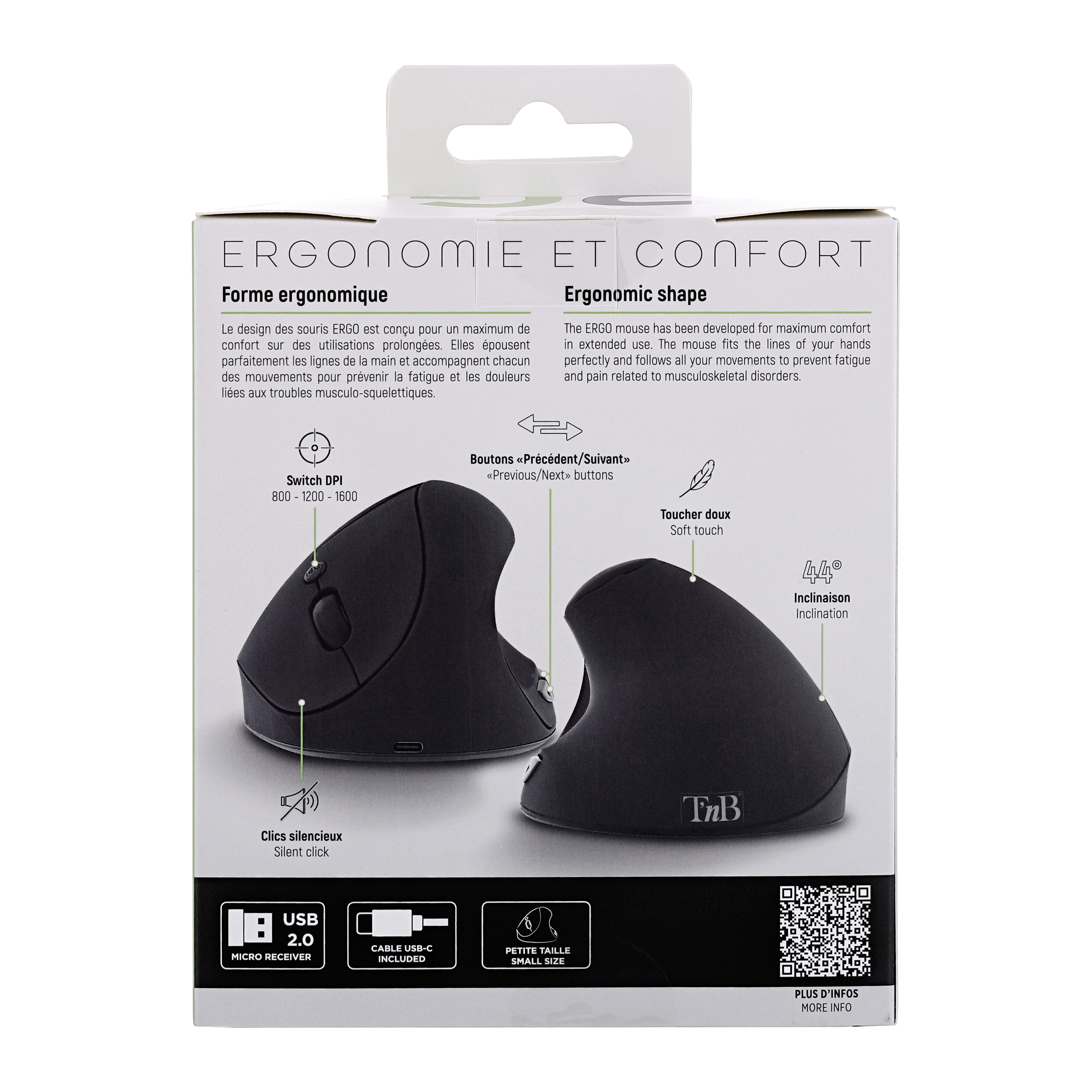 Mini Rechargeable Vertical Ergonomic Wireless Mouse6