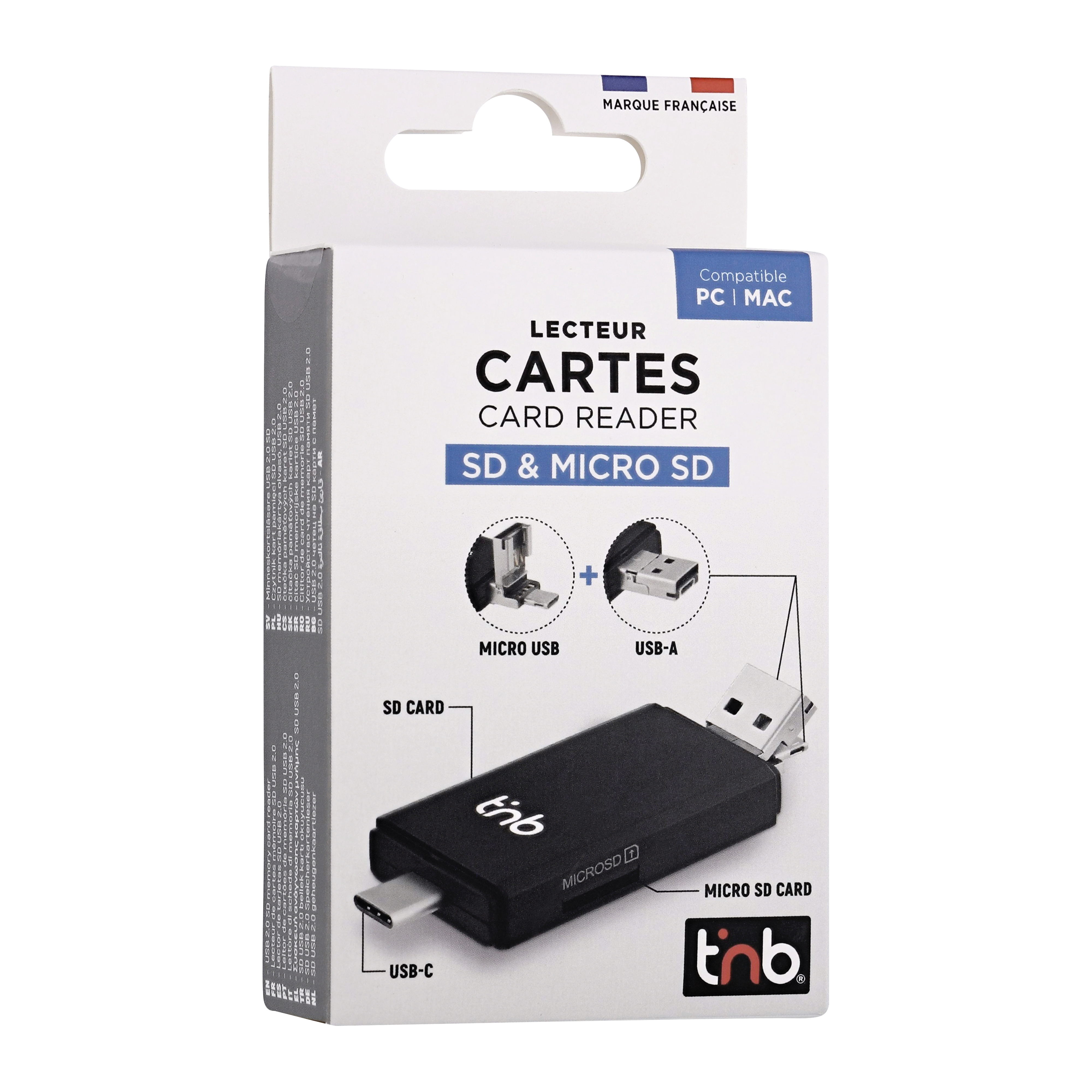 Lecteur 3 en 1 carte SD et micro SD4