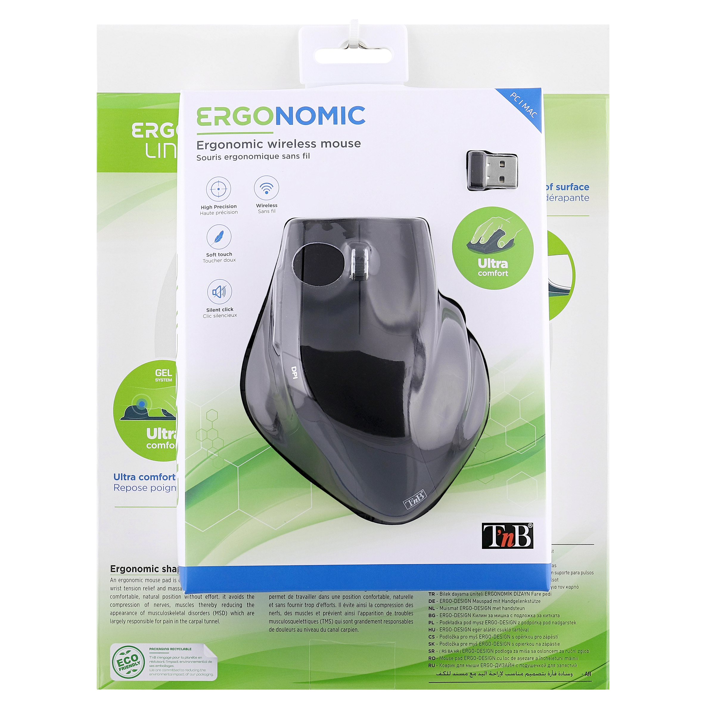 Pack de souris sans fil et tapis de souris ERGONOMIC6