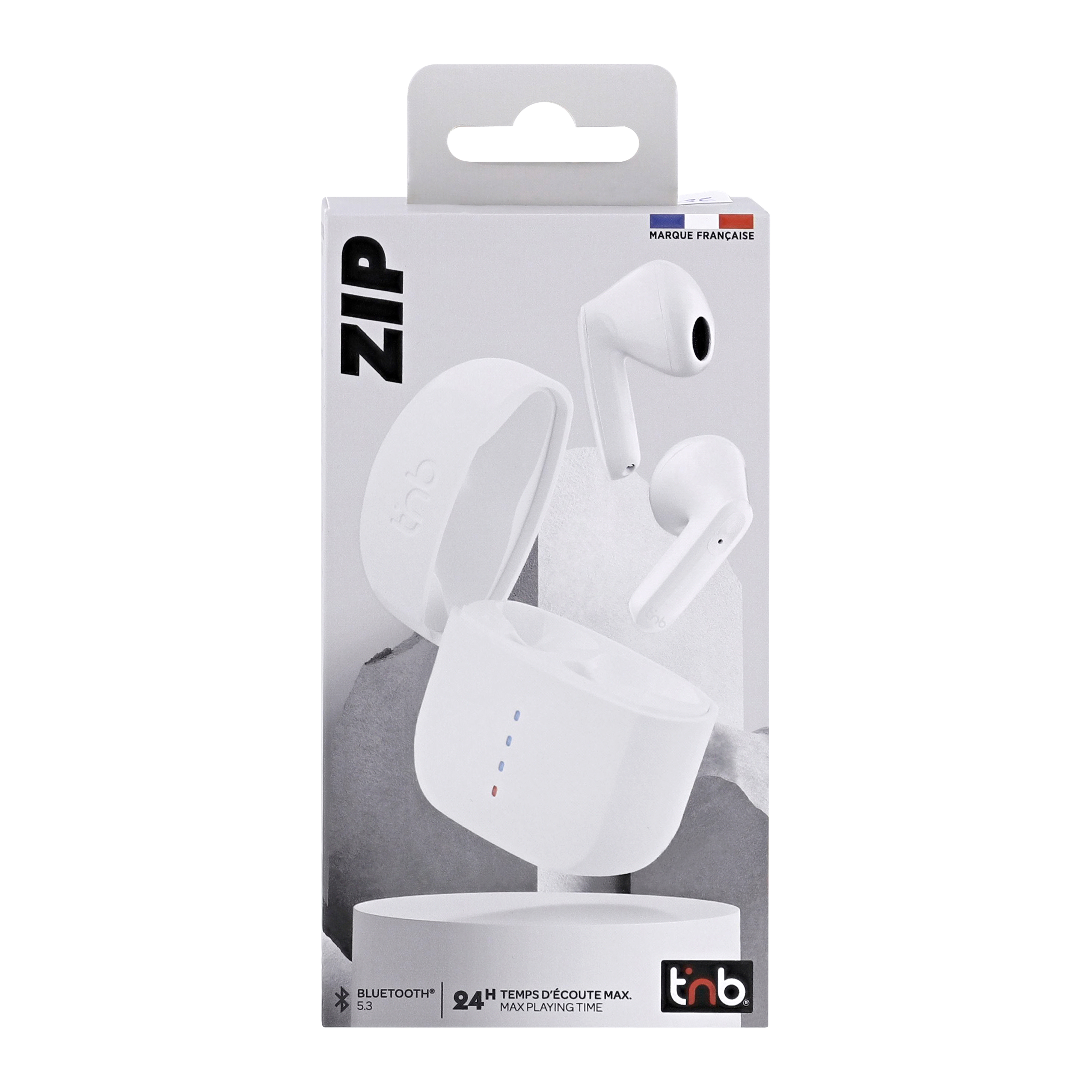 Écouteurs sans fil ZIP semi intra-auriculaires Blanc9