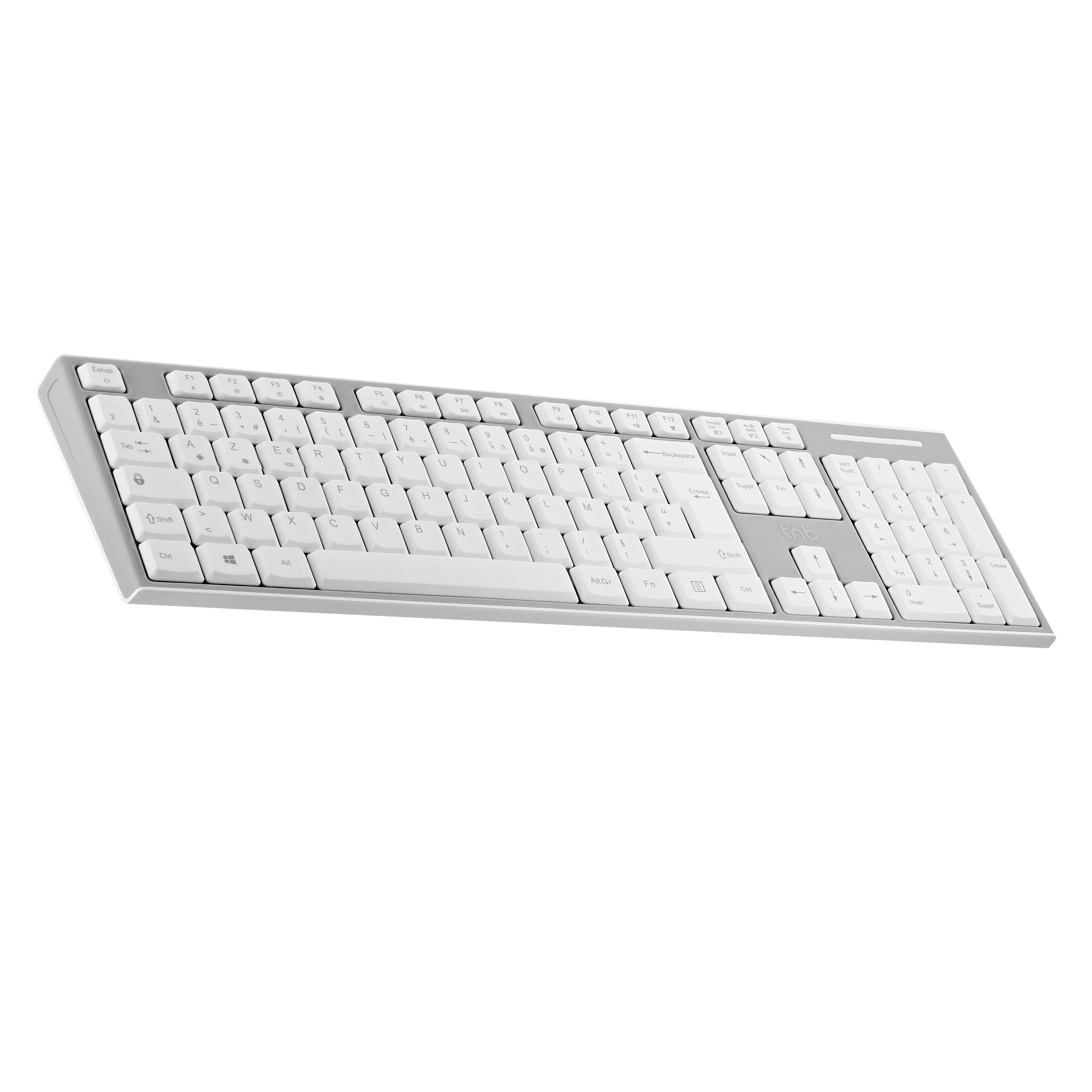 Clavier sans fil rechargeable Bluetooth + USB-A 2,4 Ghz - AZERTY (FR)2